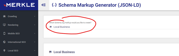 local business schema example